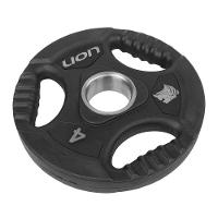 Par Anilha Olímpica 4 Kg Lion Para Musculação Vulcanizada Em Aço Maciço Revestido Em Borracha Resistente - 6