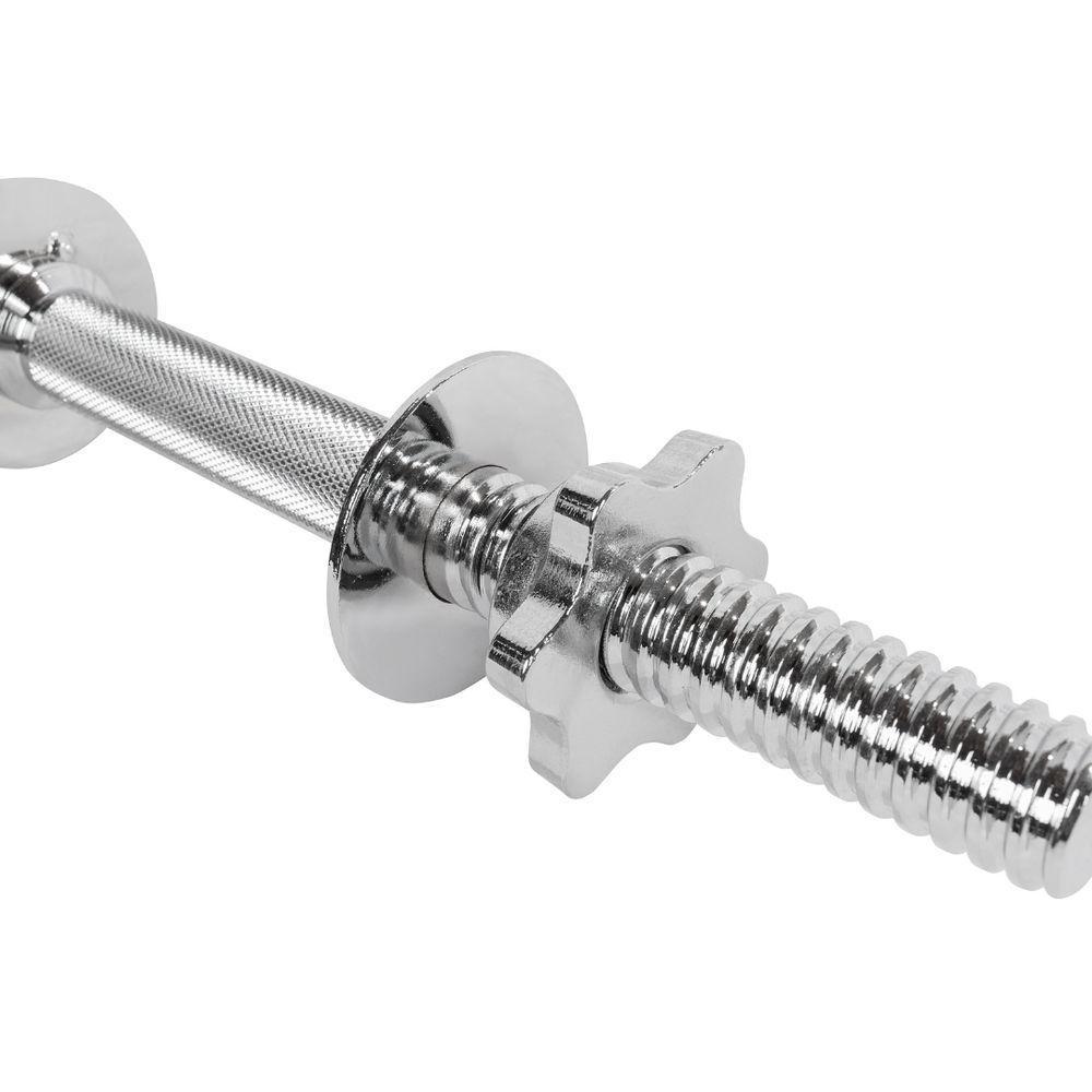 Barra Halter Para Anilha Lion Maciça Cromada 40cm Rosca Rápida - 3