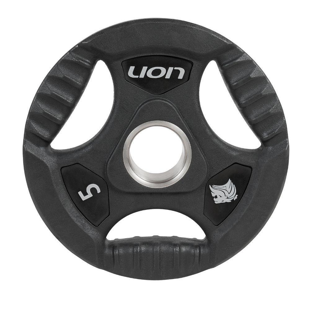 Par Anilha Olímpica 5 Kg Lion Para Musculação Vulcanizada Em Aço Maciço Revestido Em Borracha Resistente - 2