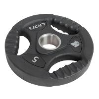 Par Anilha Olímpica 5 Kg Lion Para Musculação Vulcanizada Em Aço Maciço Revestido Em Borracha Resistente - 3