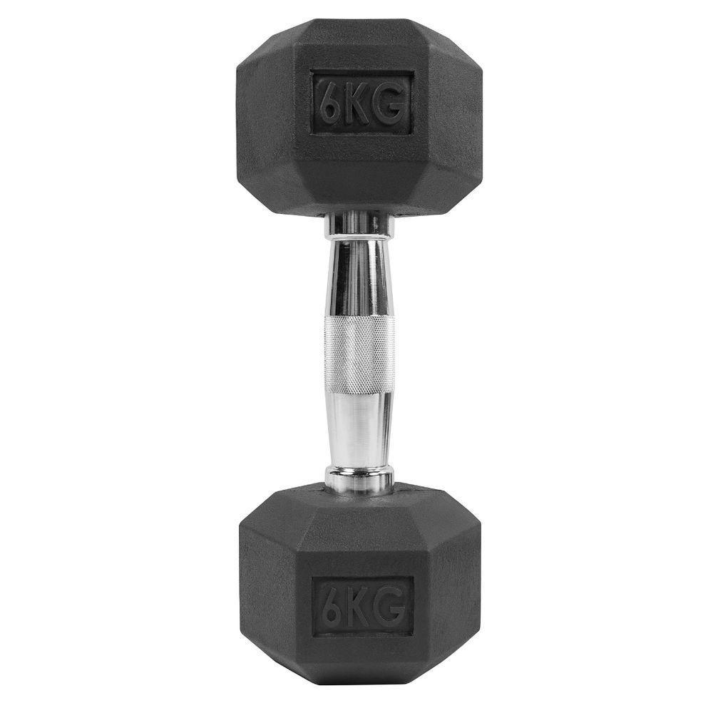 Par De Halteres Lion Performance Sextavado 6kg Aço Cromado - 2