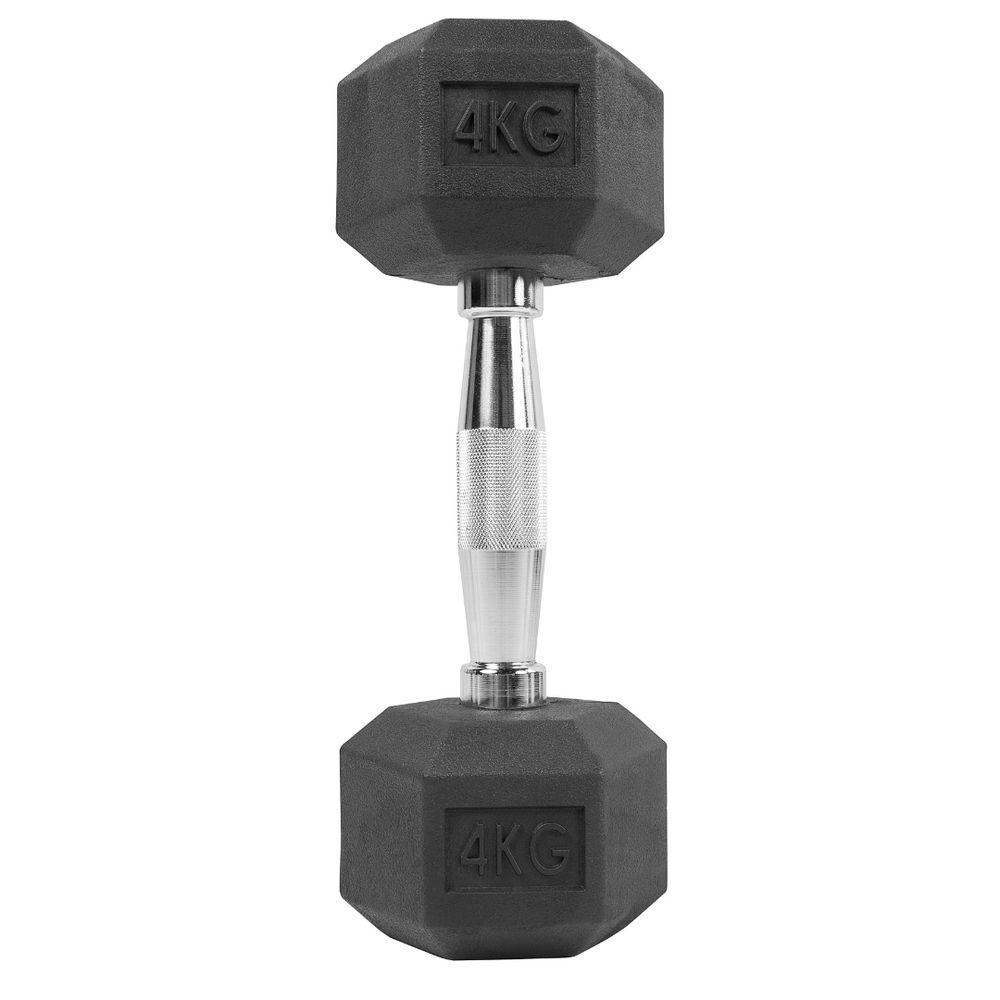 Par De Halteres Lion Performance Sextavado 4kg Aço Cromado - 2