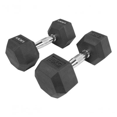 Par De Halteres Lion Performance Sextavado 10kg Aço Cromado