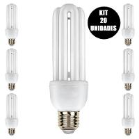 Lampada Fluorescente 15w Kit 20 Unidades Branco Frio 220V - 5