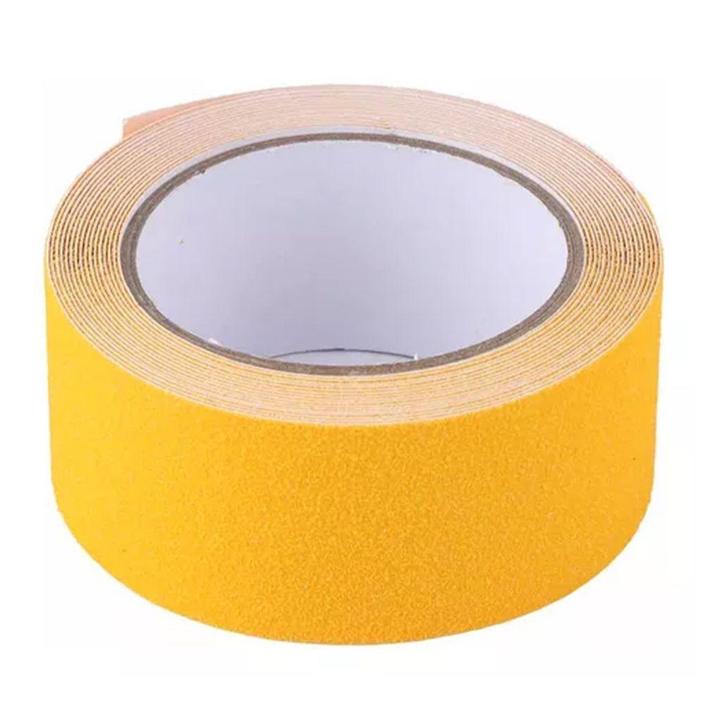 Fita Antiderrapante 5 Metros Sinalizadora Chao Escada Degraus Laranja - 2