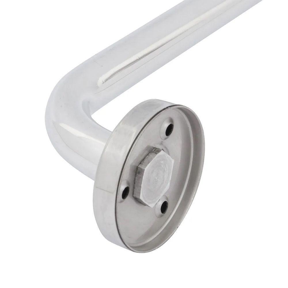 Alça Apoio Kit 5 Uni Aço Inox 50cm Idoso Acessibilidade Pcd Cadeirante Gestante Suporte Anti Queda Banho Box Banheiro - 4