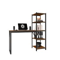 Home Office Fit Com Prateleira Preto Canela Rustico 5 - 5