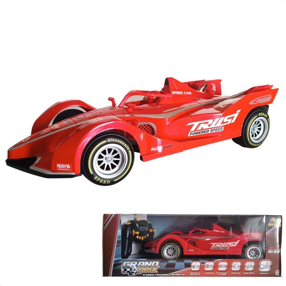 Carrinho De Controle Remoto Grand Prix F1 Com 7 Funções Solta Fumaça Com Luzes Recarregável - 5
