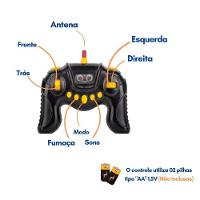 Carrinho De Controle Remoto Grand Prix F1 Com 7 Funções Solta Fumaça Com Luzes Recarregável