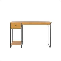 Mesa Home Office Em Aço 125 X 55 Cm Com Gaveta Criare Canela - 1