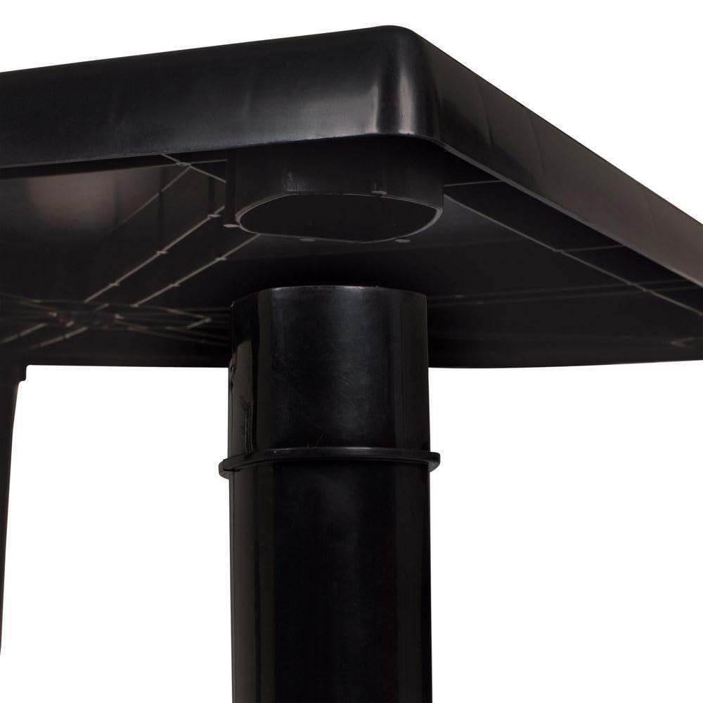 Mesa Plástica Quadrada Desmontável Mor Preta - 3