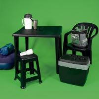 Mesa Plástica Quadrada Desmontável Mor Preta - 2