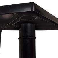 Mesa Plástica Quadrada Desmontável Mor Preta - 3