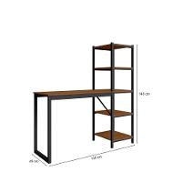Home Office Fit Com Prateleira Preto Canela Rustico 4 - 7