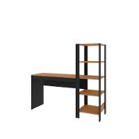 Mesa Escrivanha Home Office Mdf Com Prateleiras Artemis Canela - 2