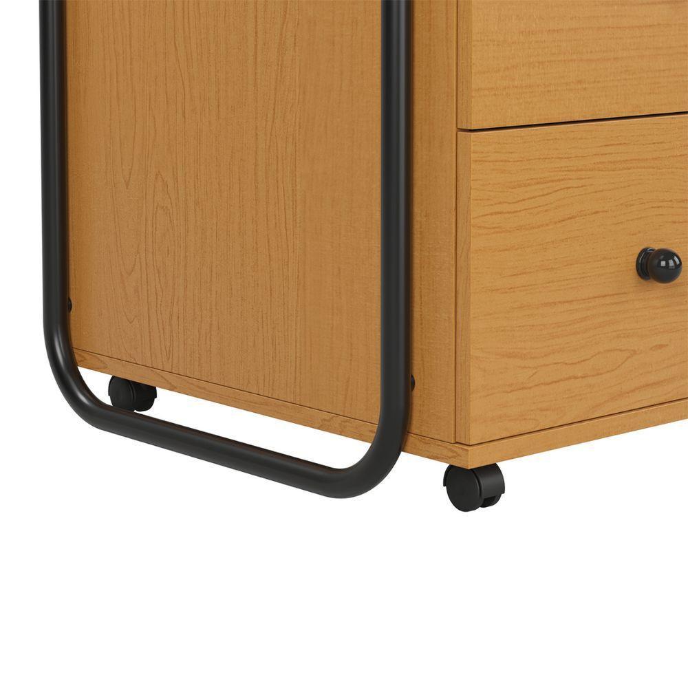 Gaveteiro Auxiliar Porta Documentos Com Rodízios 3 Gavetas Criare Canela - 6