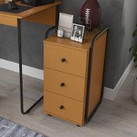 Gaveteiro Auxiliar Porta Documentos Com Rodízios 3 Gavetas Criare Canela - 1