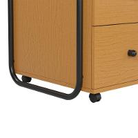 Gaveteiro Para Escritório 3 Gavetas Estilo Industrial Criare Canela - 5