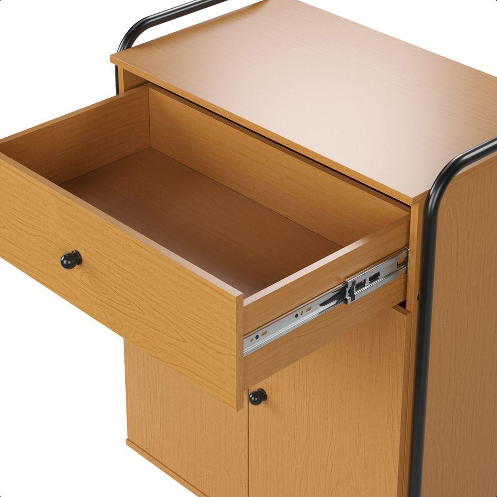 Armário De Escritório 2 Portas Com Gaveta Multiuso Criare Canela - 5