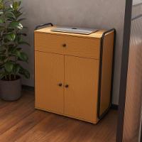 Armário De Escritório 2 Portas Com Gaveta Multiuso Criare Canela - 1