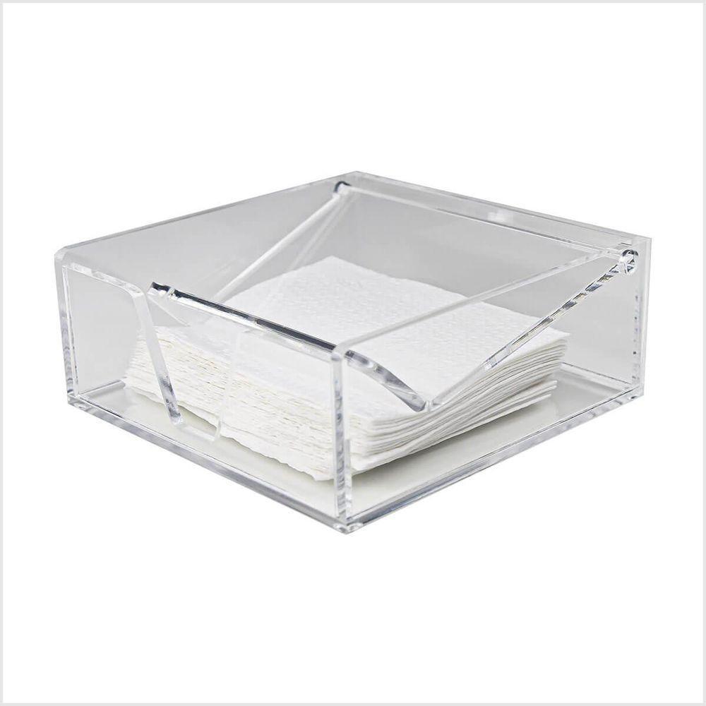 Porta Guardanapos Acrílico Transparente 5mm Centauri Mod P Organizador Mesa Cozinha Compacto Prático - 1