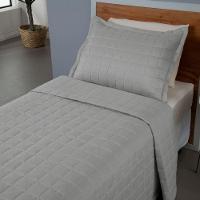 Kit Cobre Leito Matelado Dupla Face Soft 2 Peças Solteiro 100% Poliéster - Cinza - 2