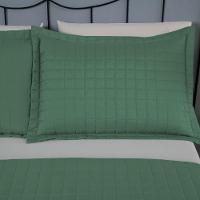Kit Cobre Leito Matelado Copacabana 3 Peças Queen 100% Poliéster Percal 300 Fios - Verde - 4