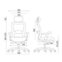 Cadeira Escritório Presidente Executiva New Ergon F02 Preto - 3