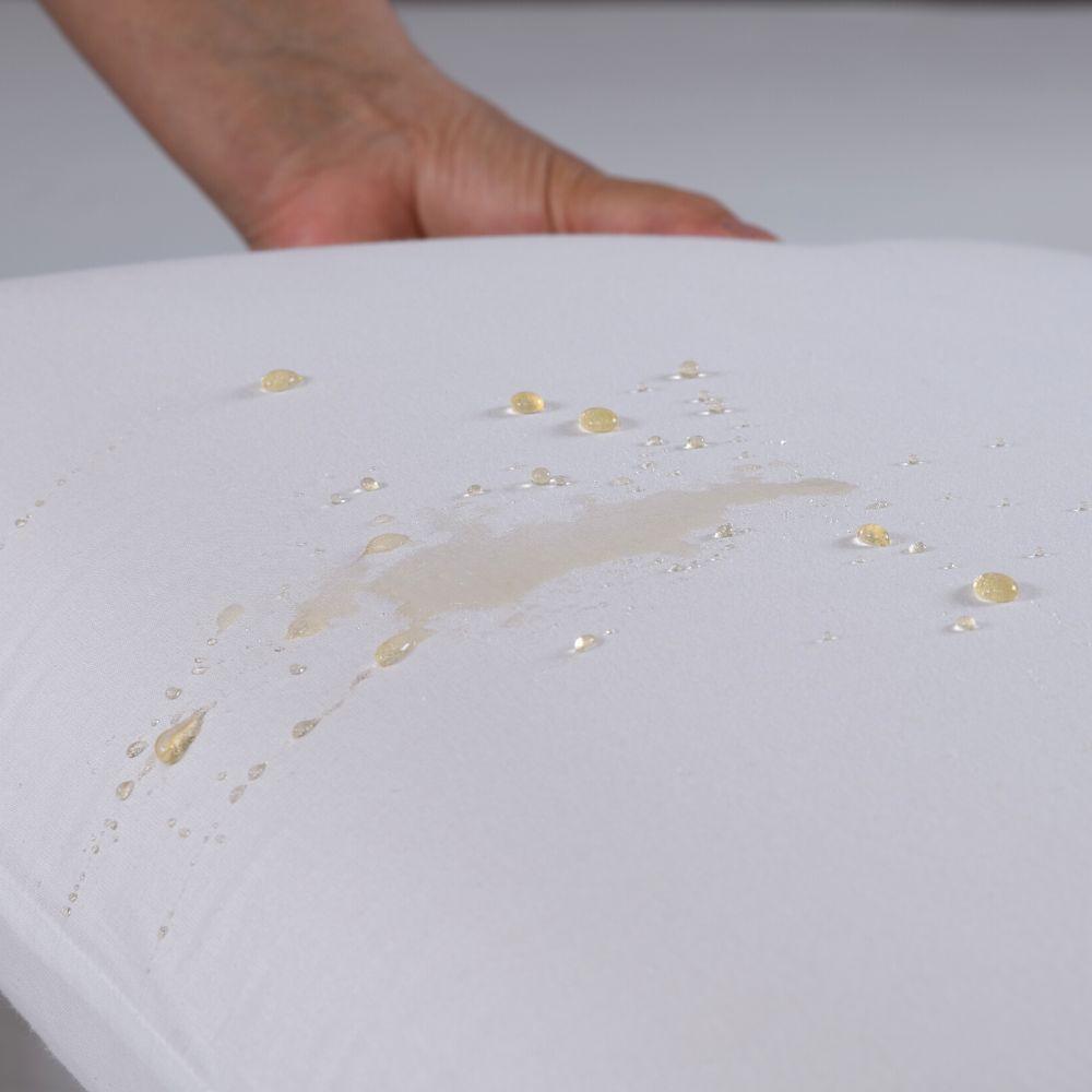 Capa Protetora Impermeável Para Travesseiro 1 Peça 70cm X 50cm 180 Fios 100% Algodão Com Zíper Branco - 3