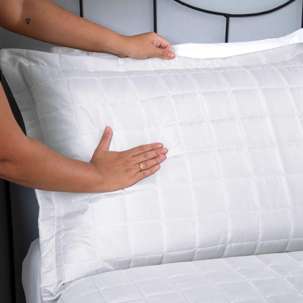 Porta Travesseiro Matelado Soft 1 Peça 70cm X 50cm 100% Poliéster - Branco - 2