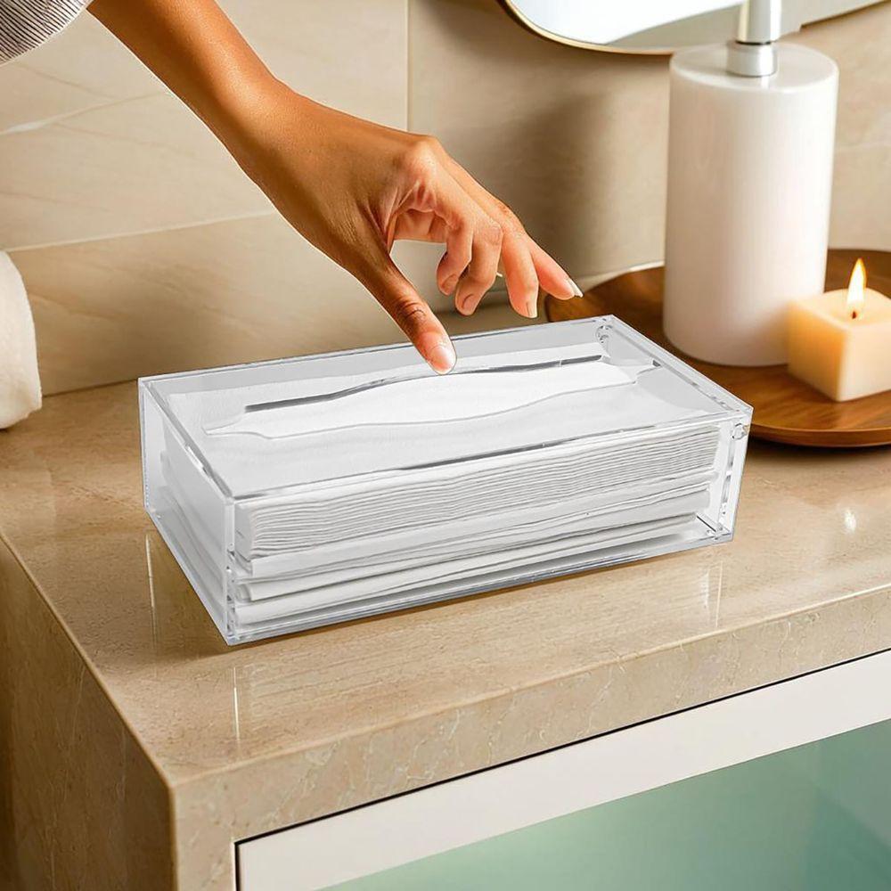Toalheiro Acrílico Comercial Interfolha Para Toalhas De Papel Padrão Papeleira Transparente - 3
