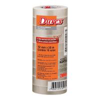 Fita Adesiva Multiuso Transparente Durex 12mm X 30m Com 10 Rolos 3m - 1