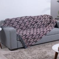 Xale Para Sofá Com Franja Luxor 1 Peça 2,10m X 1,35m 60% Algodão / 40% Poliéster Tecido Jacquard - Rosê Corrente - 2