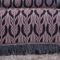 Xale Para Sofá Com Franja Luxor 1 Peça 2,10m X 1,35m 60% Algodão / 40% Poliéster Tecido Jacquard - Rosê Corrente - 4