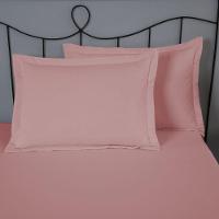 Porta Travesseiro Dia A Dia 1 Peça 70cm X 50cm 80% Algodão 20% Poliéster Percal 140 Fios - Rosê - 4