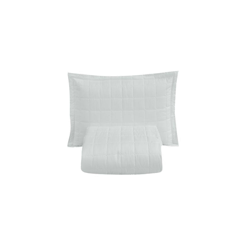 Kit Cobre Leito Matelado Dupla Face Soft 2 Peças Solteiro 100% Poliéster - Branco - 1