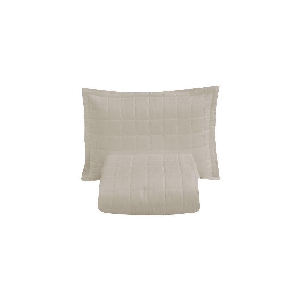 Kit Cobre Leito Matelado Dupla Face Soft 2 Peças Solteiro 100% Poliéster - Areia - 1