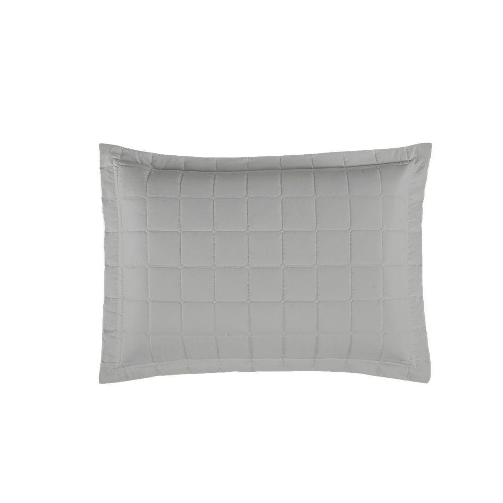 Porta Travesseiro Matelado Soft 1 Peça 70cm X 50cm 100% Poliéster - Cinza - 1