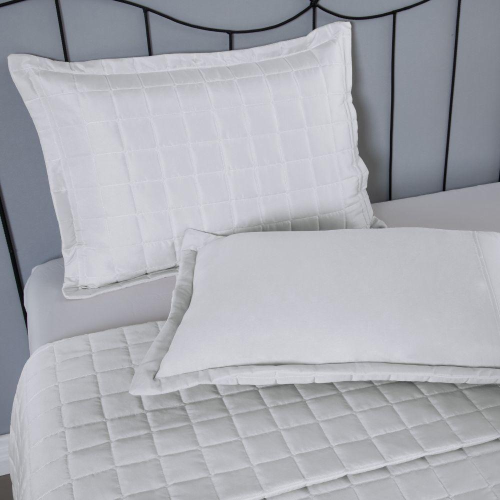 Porta Travesseiro Matelado Soft 1 Peça 70cm X 50cm 100% Poliéster - Branco - 3