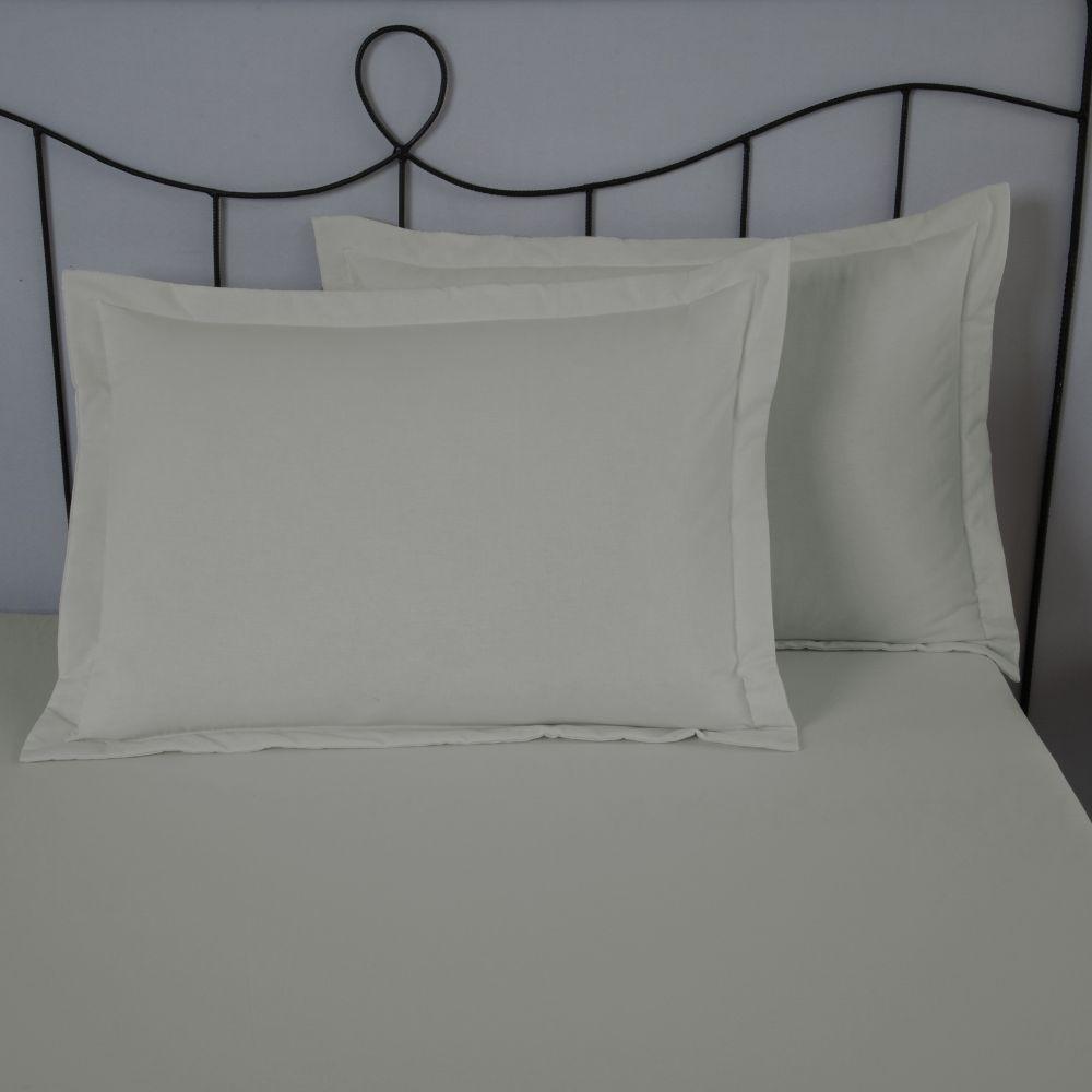 Porta Travesseiro Dia A Dia 1 Peça 70cm X 50cm 80% Algodão 20% Poliéster Percal 140 Fios - Cinza - 4