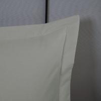 Porta Travesseiro Dia A Dia 1 Peça 70cm X 50cm 80% Algodão 20% Poliéster Percal 140 Fios - Cinza - 2