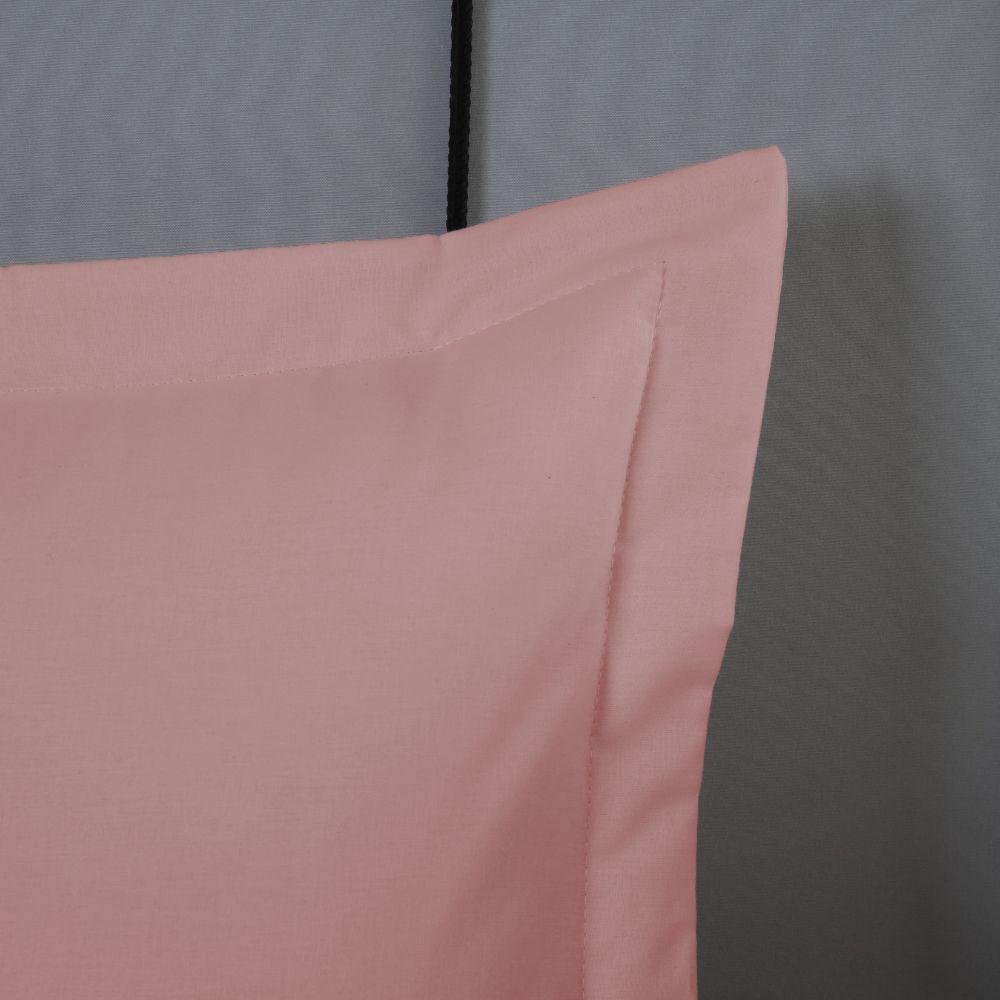 Porta Travesseiro Dia A Dia 1 Peça 70cm X 50cm 80% Algodão 20% Poliéster Percal 140 Fios - Rosê - 2