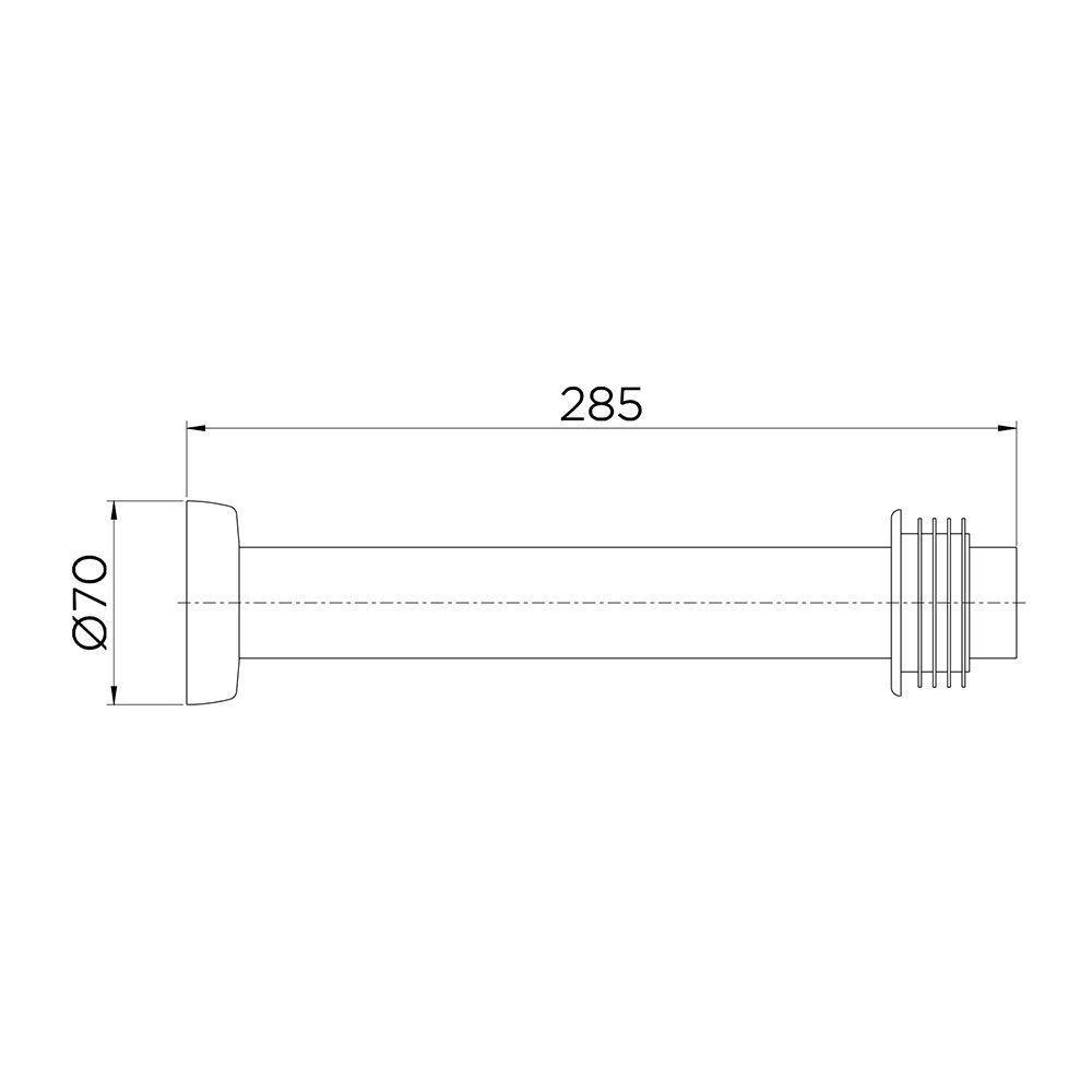 Tubo De Ligação Para Bacia Sanitária Docol Chroma 626672 30cm Ouro Escovado - 2