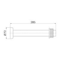 Tubo De Ligação Para Bacia Sanitária Docol Chroma 626672 30cm Ouro Escovado - 2