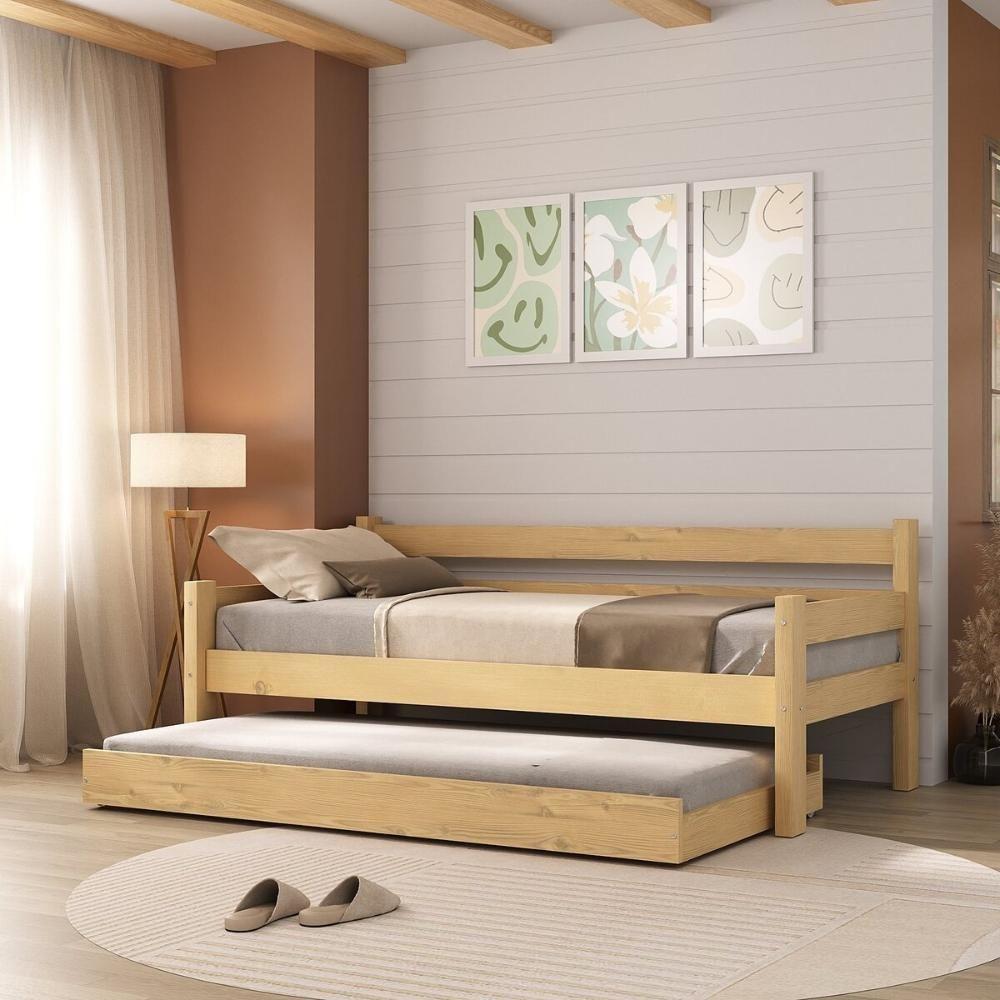 Bicama Madeira Maciça Para Colchão 78/88 X 188cm Paris Multimóveis CR4139 Natural - 1