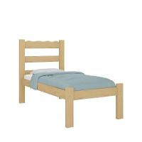 Cama De Solteiro Madeira Maciça Para Colchão 78/88x188cm Multimóveis CR35254 - Natural - 4
