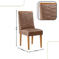 Mesa De Jantar Aspen Com 6 Cadeiras Eloise Moderna Mobília Tork Naturale - 3