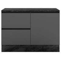 Balcao Com Tampo 120 Com 1 porta 2 gavetas Etti Grafite - 5