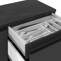 Balcao Com Tampo 120 Com 1 porta 2 gavetas Etti Grafite - 7