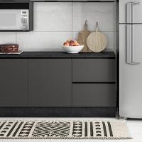 Balcao Com Tampo 120 Com 1 porta 2 gavetas Etti Grafite - 8